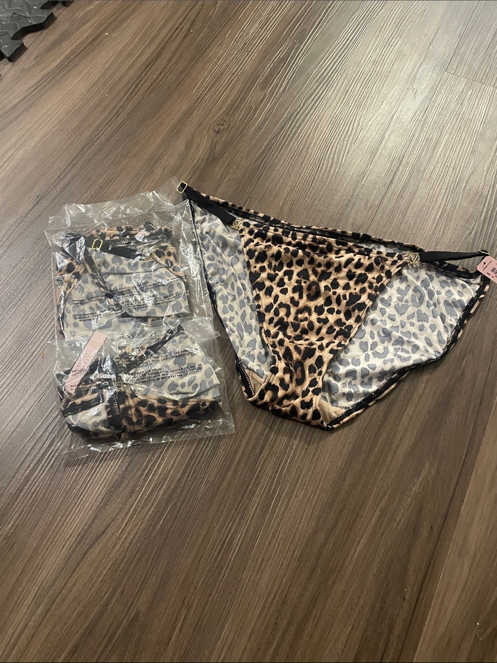 Victoria's Secret Leopard Print Bikini Bottoms Bundle- Brown & Black